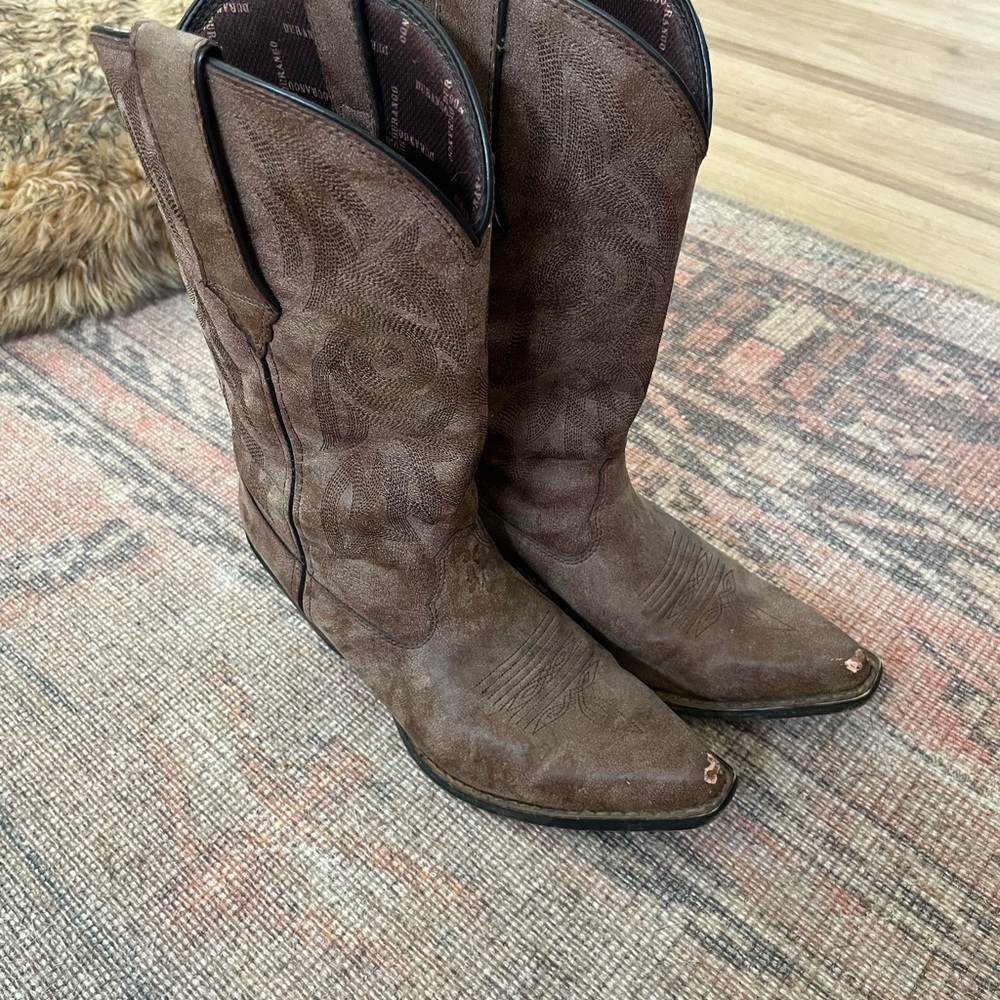 Durango Rustic Brown Heeled Boots
